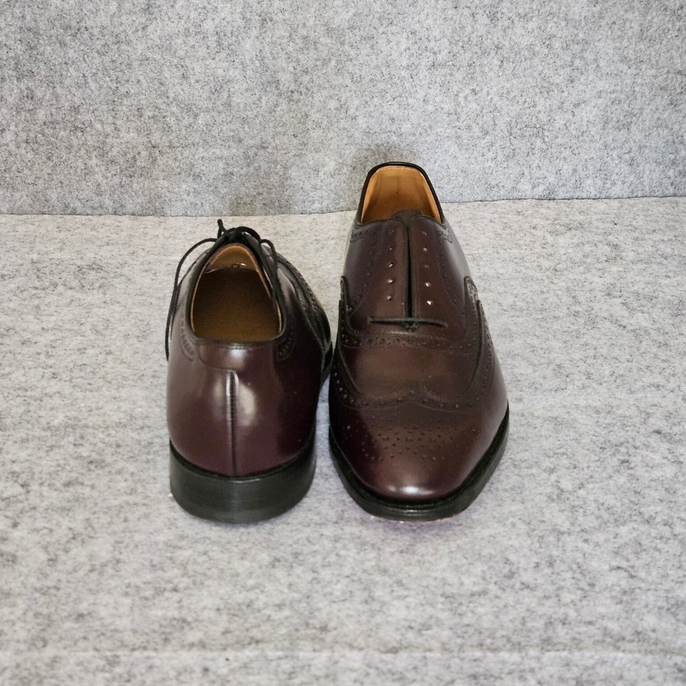 Johnston & Murphy Aristocraft Burgundy Leather Wingtip Oxford Shoes Mens 10 - Picture 2 of 8